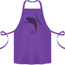 Steampunk Chameleon Cotton Apron 100% Organic Purple