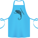 Steampunk Chameleon Cotton Apron 100% Organic Turquoise