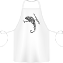 Steampunk Chameleon Cotton Apron 100% Organic White