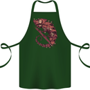 Steampunk Chameleon Iguana Reptile Lizard Cotton Apron 100% Organic Forest Green