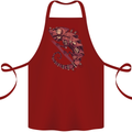 Steampunk Chameleon Iguana Reptile Lizard Cotton Apron 100% Organic Maroon