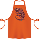 Steampunk Chameleon Iguana Reptile Lizard Cotton Apron 100% Organic Orange