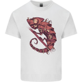 Steampunk Chameleon Iguana Reptile Lizard Kids T-Shirt Childrens White
