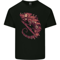Steampunk Chameleon Iguana Reptile Lizard Mens Cotton T-Shirt Tee Top Black