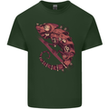 Steampunk Chameleon Iguana Reptile Lizard Mens Cotton T-Shirt Tee Top Forest Green