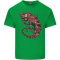 Steampunk Chameleon Iguana Reptile Lizard Mens Cotton T-Shirt Tee Top Irish Green