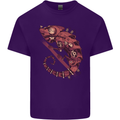 Steampunk Chameleon Iguana Reptile Lizard Mens Cotton T-Shirt Tee Top Purple