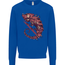 Steampunk Chameleon Iguana Reptile Lizard Mens Sweatshirt Jumper Royal Blue