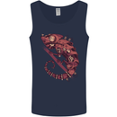 Steampunk Chameleon Iguana Reptile Lizard Mens Vest Tank Top Navy Blue