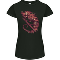 Steampunk Chameleon Iguana Reptile Lizard Womens Petite Cut T-Shirt Black