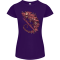 Steampunk Chameleon Iguana Reptile Lizard Womens Petite Cut T-Shirt Purple