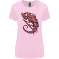 Steampunk Chameleon Iguana Reptile Lizard Womens Wider Cut T-Shirt Light Pink