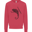 Steampunk Chameleon Kids Sweatshirt Jumper Heliconia