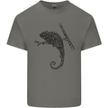 Steampunk Chameleon Kids T-Shirt Childrens Charcoal