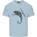 Steampunk Chameleon Kids T-Shirt Childrens Light Blue