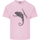 Steampunk Chameleon Kids T-Shirt Childrens Light Pink