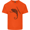 Steampunk Chameleon Kids T-Shirt Childrens Orange