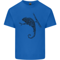 Steampunk Chameleon Kids T-Shirt Childrens Royal Blue