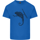 Steampunk Chameleon Kids T-Shirt Childrens Royal Blue