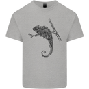 Steampunk Chameleon Kids T-Shirt Childrens Sports Grey