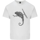 Steampunk Chameleon Kids T-Shirt Childrens White