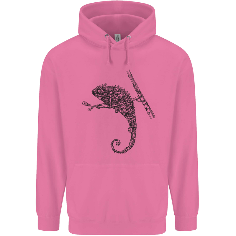 Steampunk Chameleon Mens 80% Cotton Hoodie Azelea
