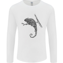 Steampunk Chameleon Mens Long Sleeve T-Shirt White