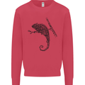 Steampunk Chameleon Mens Sweatshirt Jumper Heliconia