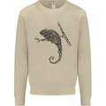 Steampunk Chameleon Mens Sweatshirt Jumper Sand