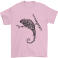 Steampunk Chameleon Mens T-Shirt Cotton Gildan Light Pink