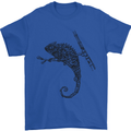 Steampunk Chameleon Mens T-Shirt Cotton Gildan Royal Blue