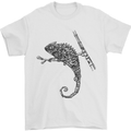 Steampunk Chameleon Mens T-Shirt Cotton Gildan White