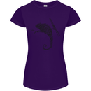 Steampunk Chameleon Womens Petite Cut T-Shirt Purple