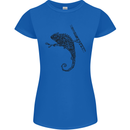 Steampunk Chameleon Womens Petite Cut T-Shirt Royal Blue