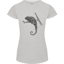Steampunk Chameleon Womens Petite Cut T-Shirt Sports Grey