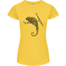 Steampunk Chameleon Womens Petite Cut T-Shirt Yellow