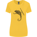 Steampunk Chameleon Womens Wider Cut T-Shirt Yellow