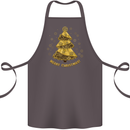 Steampunk Christmas Tree Cotton Apron 100% Organic Dark Grey