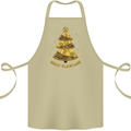 Steampunk Christmas Tree Cotton Apron 100% Organic Khaki