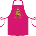 Steampunk Christmas Tree Cotton Apron 100% Organic Pink