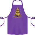 Steampunk Christmas Tree Cotton Apron 100% Organic Purple