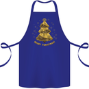 Steampunk Christmas Tree Cotton Apron 100% Organic Royal Blue