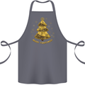 Steampunk Christmas Tree Cotton Apron 100% Organic Steel