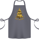 Steampunk Christmas Tree Cotton Apron 100% Organic Steel