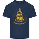 Steampunk Christmas Tree Kids T-Shirt Childrens Navy Blue