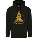 Steampunk Christmas Tree Mens 80% Cotton Hoodie Black
