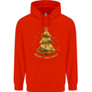 Steampunk Christmas Tree Mens 80% Cotton Hoodie Bright Red