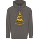 Steampunk Christmas Tree Mens 80% Cotton Hoodie Charcoal
