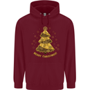 Steampunk Christmas Tree Mens 80% Cotton Hoodie Maroon