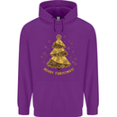 Steampunk Christmas Tree Mens 80% Cotton Hoodie Purple